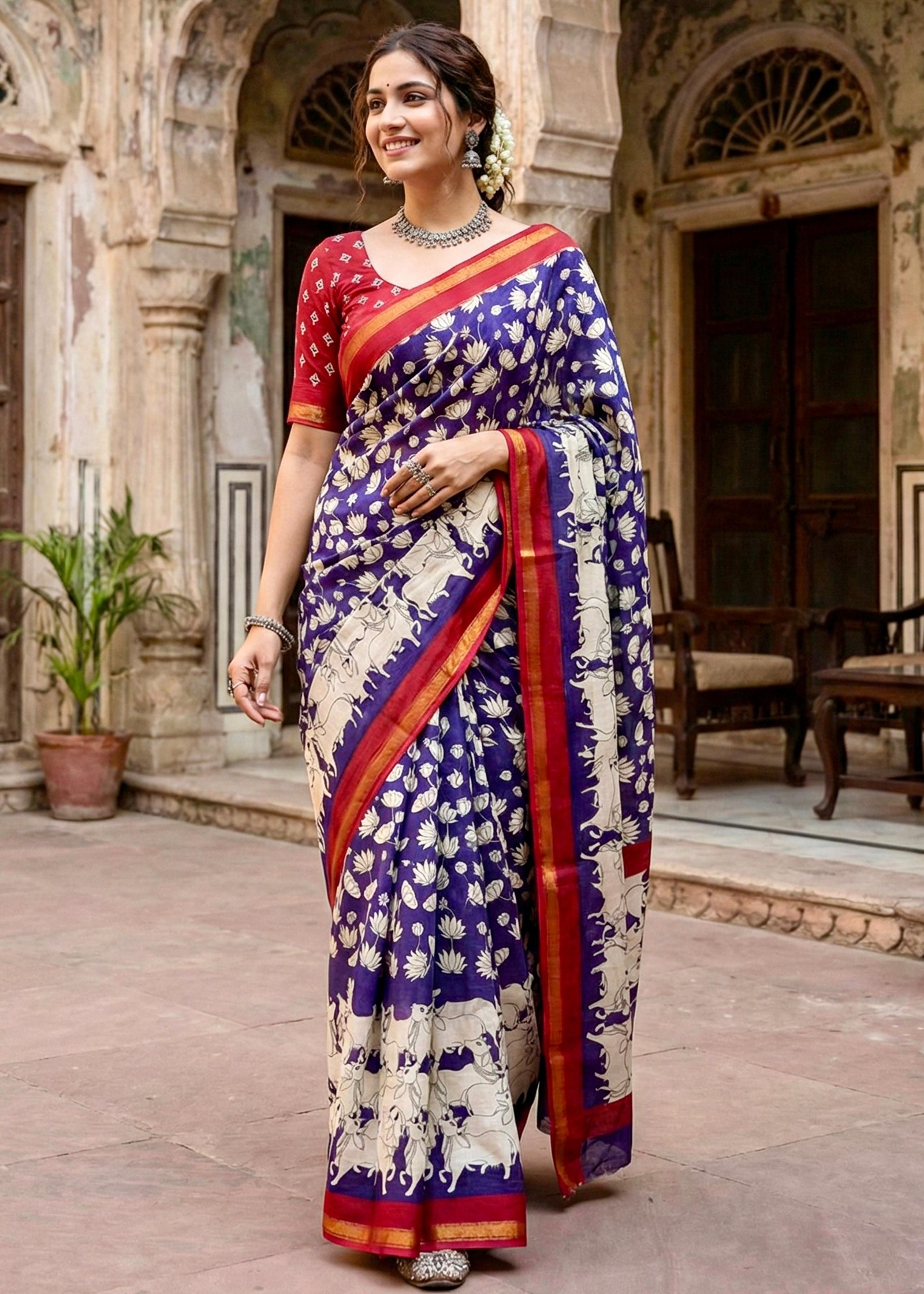 Soft Muslin Cotton Sarees image 5