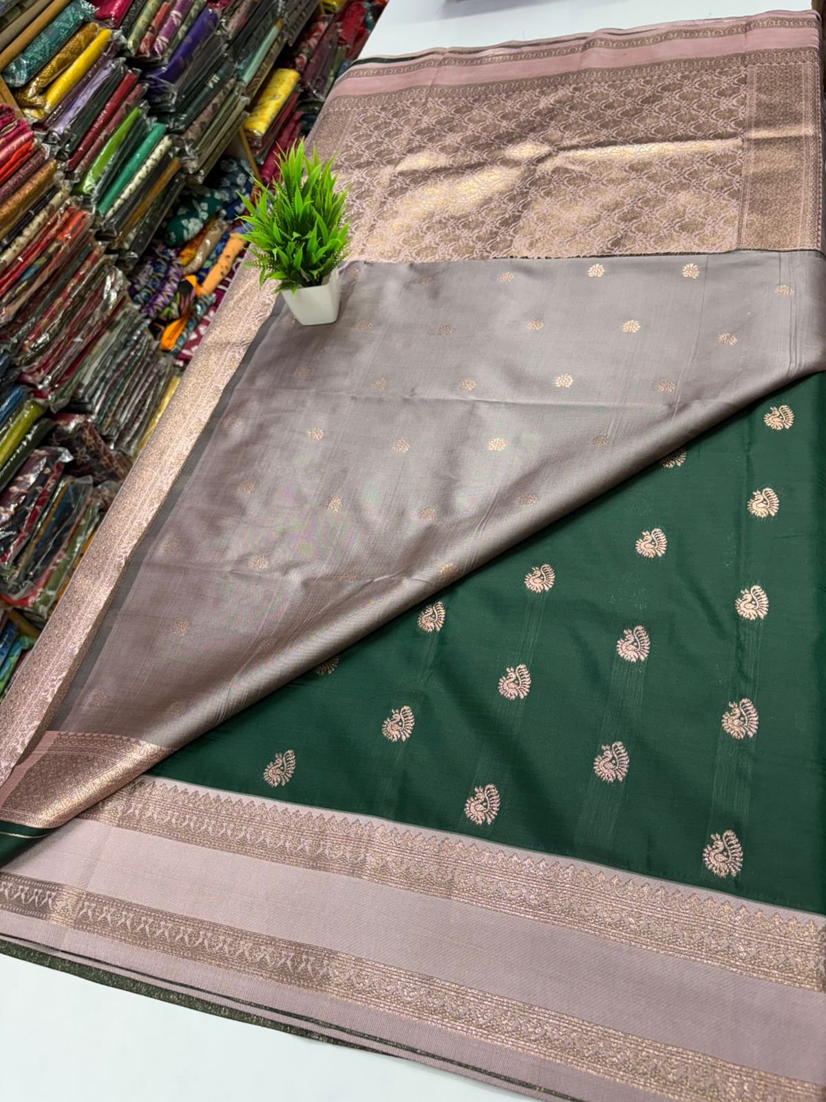 Premium Soft Kanchi silk saree in Bentex border image 3