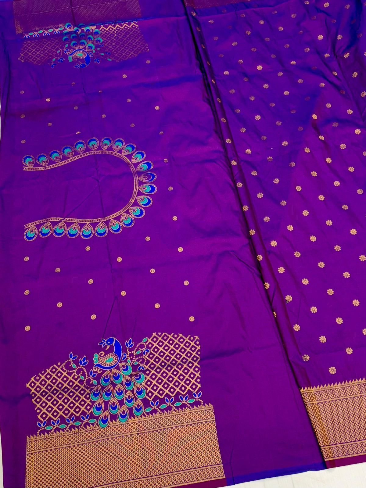 Yeola Kalanjali Double Pallu Paithani image 9