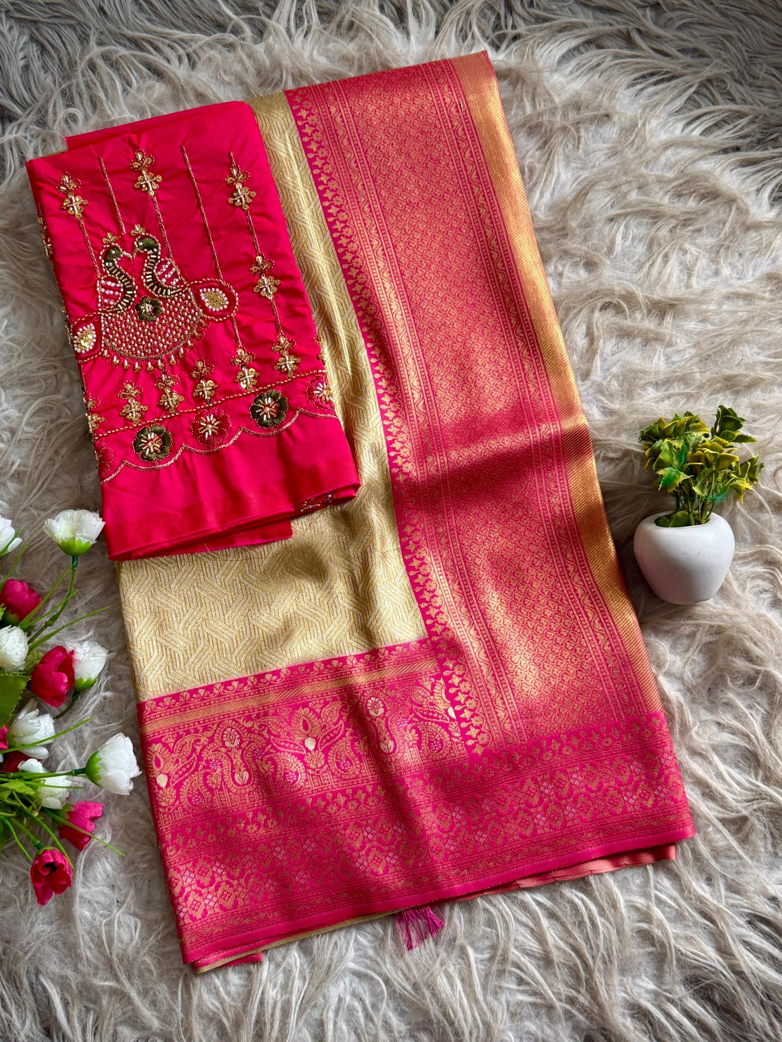 4 Banarasi Tissue Silk image 13