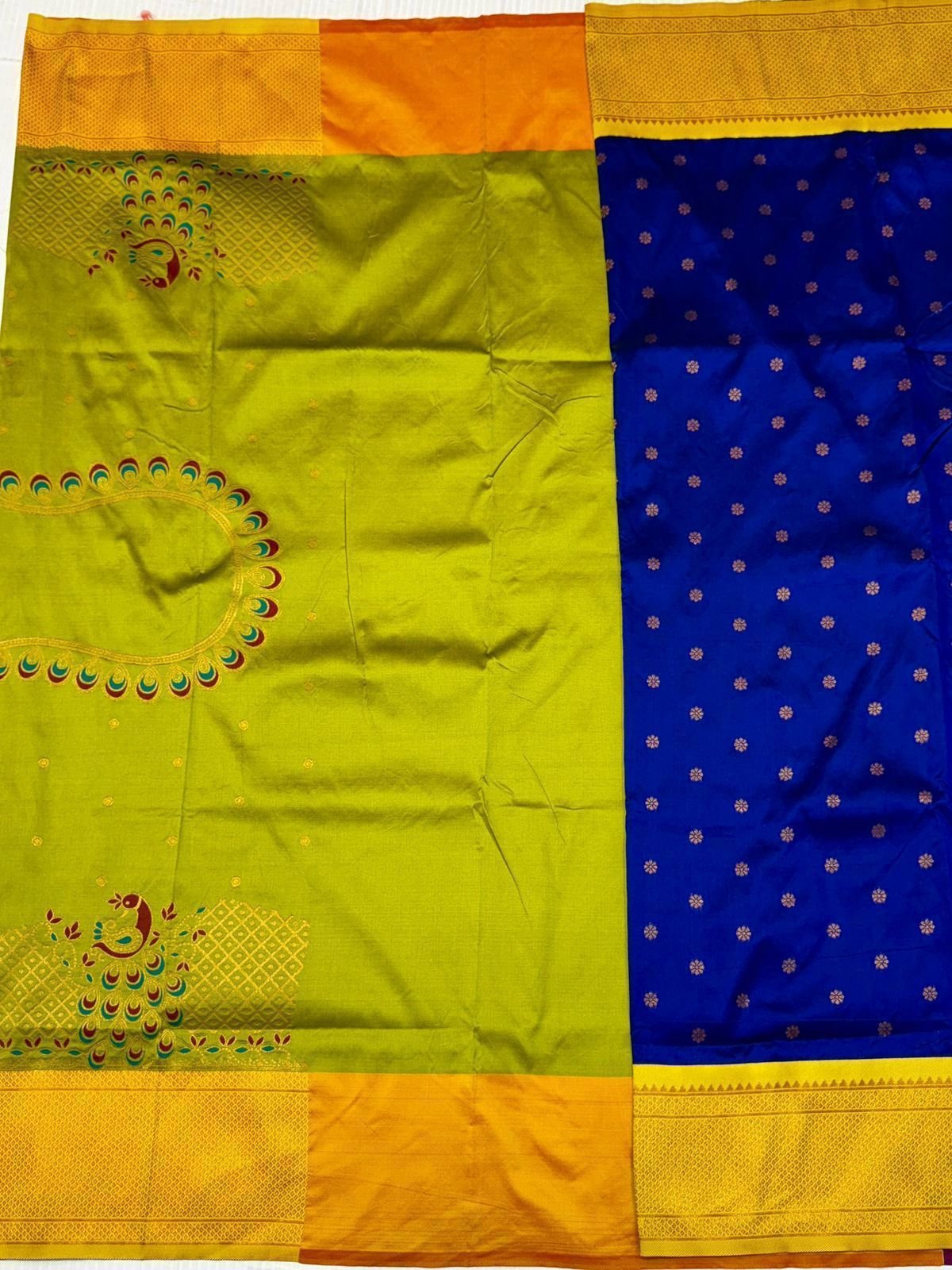 Yeola Kalanjali Double Pallu Paithani image 22