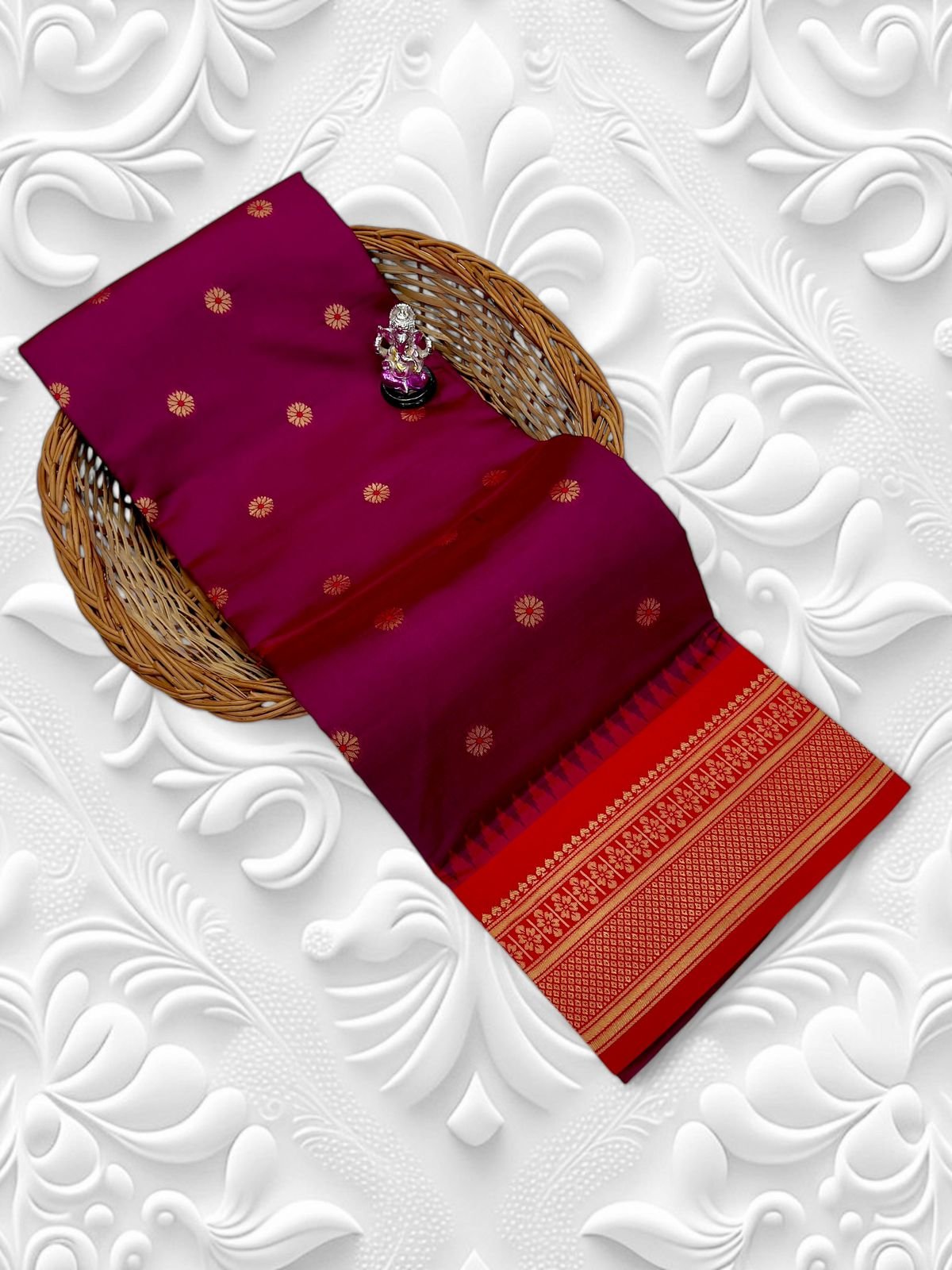 Aarya Fancy Pallu Kadiyal Paithani image 26