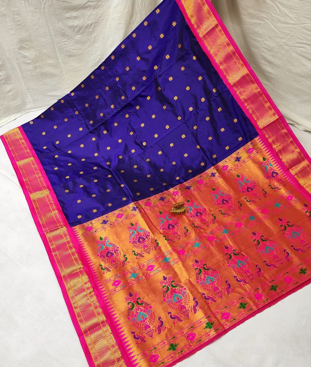 Karnful Pdiyal Paithani Pure Silk image 13