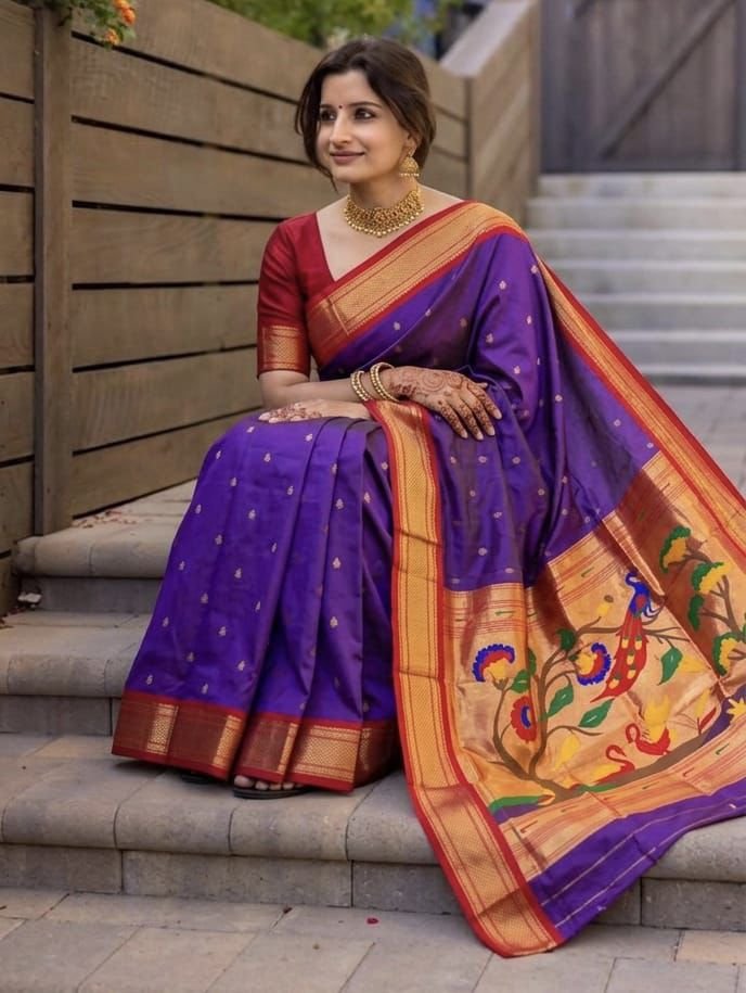 Fancy Pallu Paithani image 5