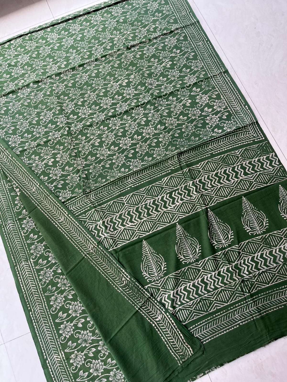 Hand Block Printed Cotton Mul Sarees