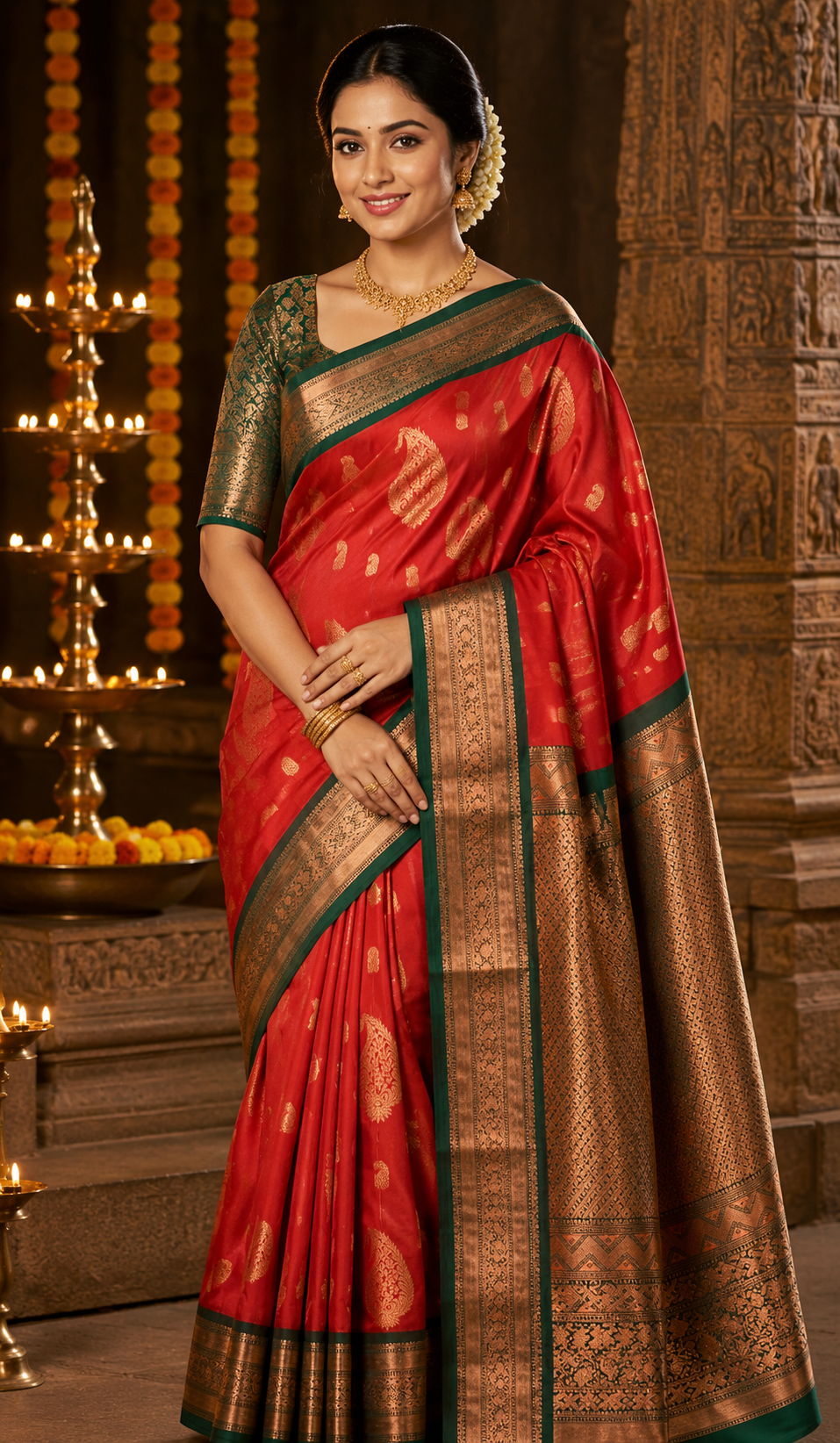 6 Korvai Kanchi Semi Silk Sarees image 10