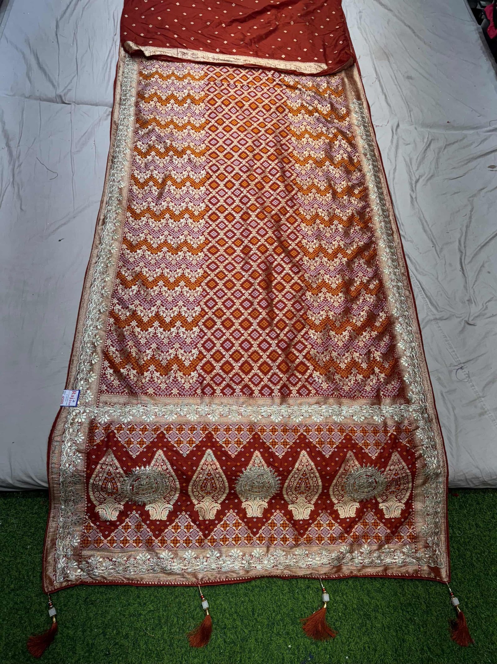 Premium Banarasi Dola Gharchola With Gotapatti Pallu image 5
