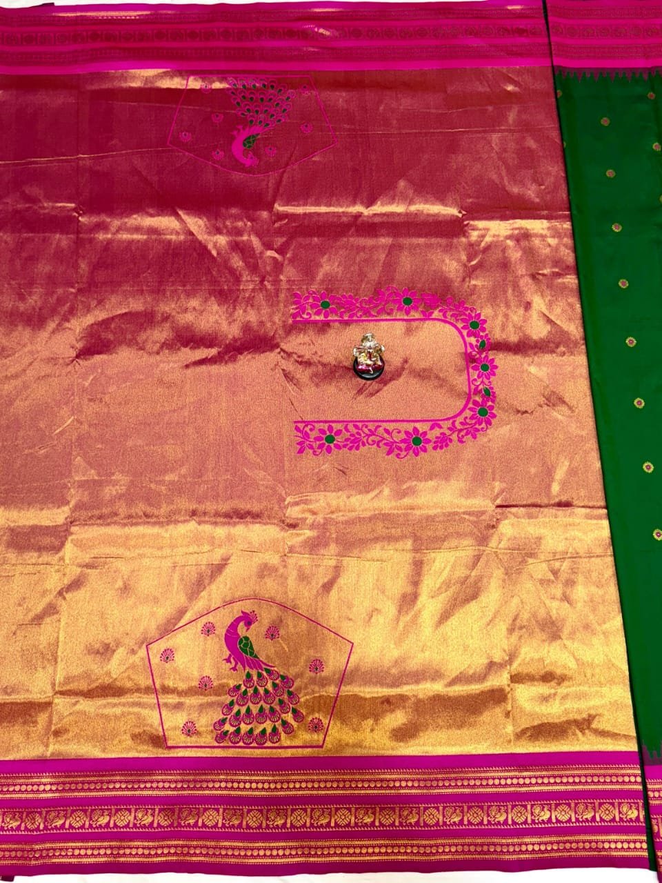 Half Silk South Indian Paithani image 9