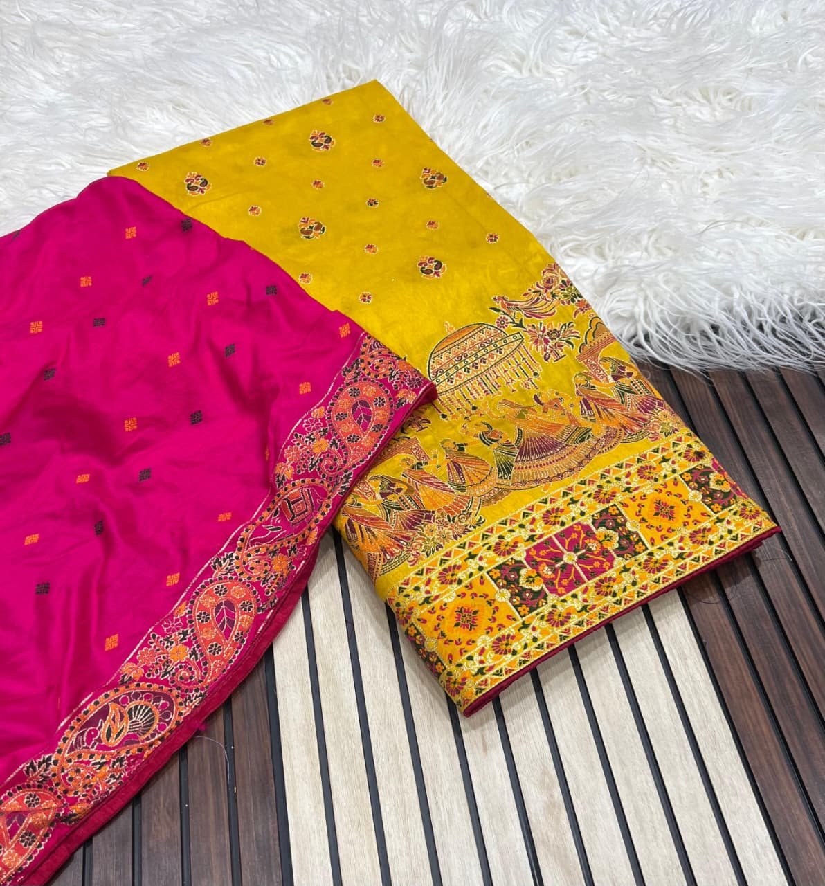14 rajwadi pashmina saree image 20