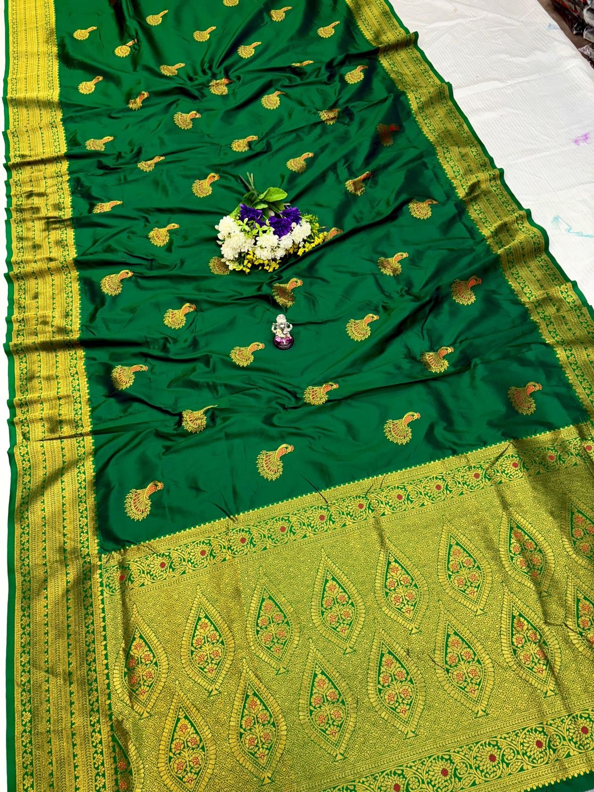 Rashmika Peacock Paithani image 6