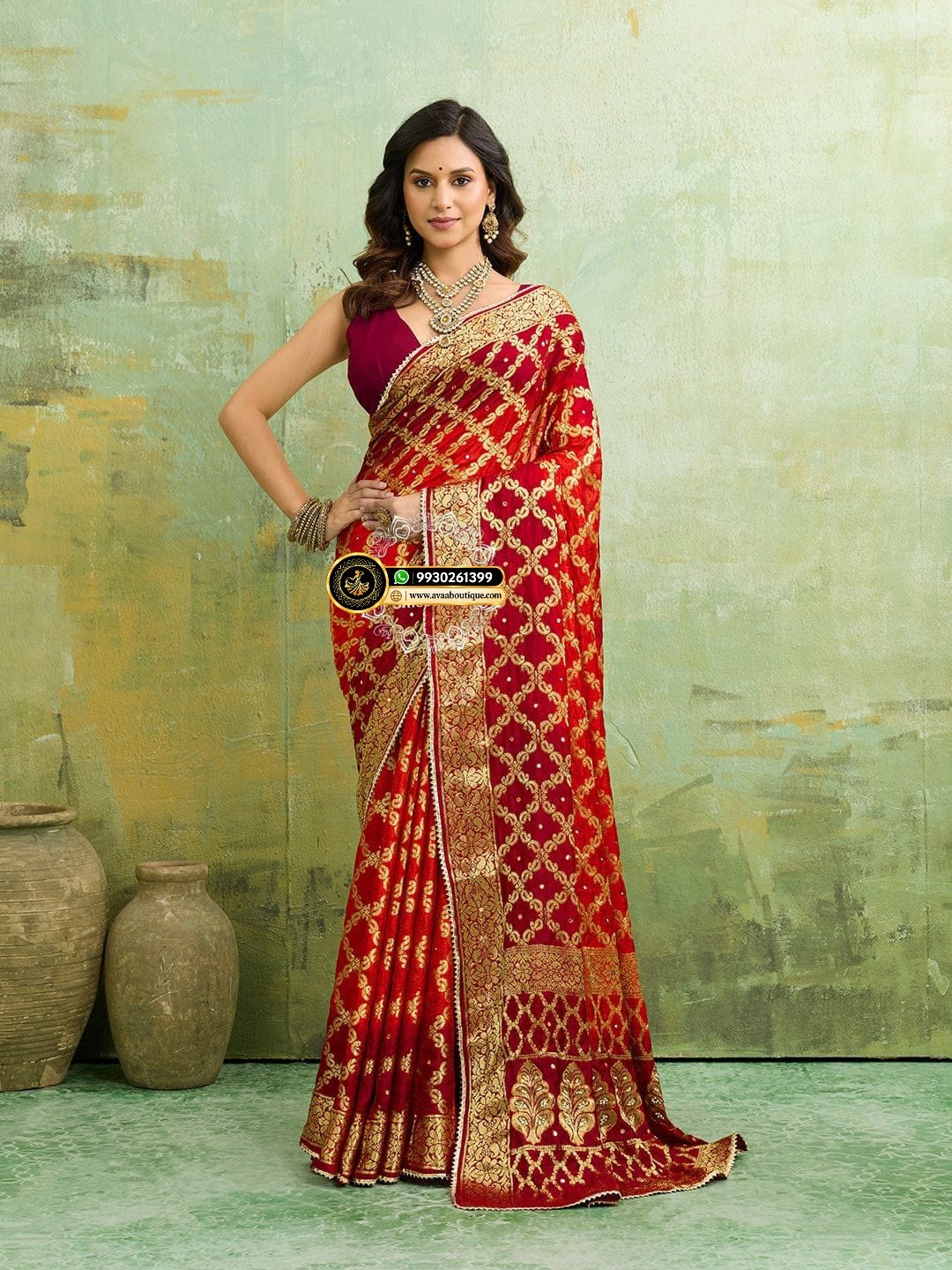 Banarasi Silk With Heavy Zari Work Saree with Handwork (Dual color)