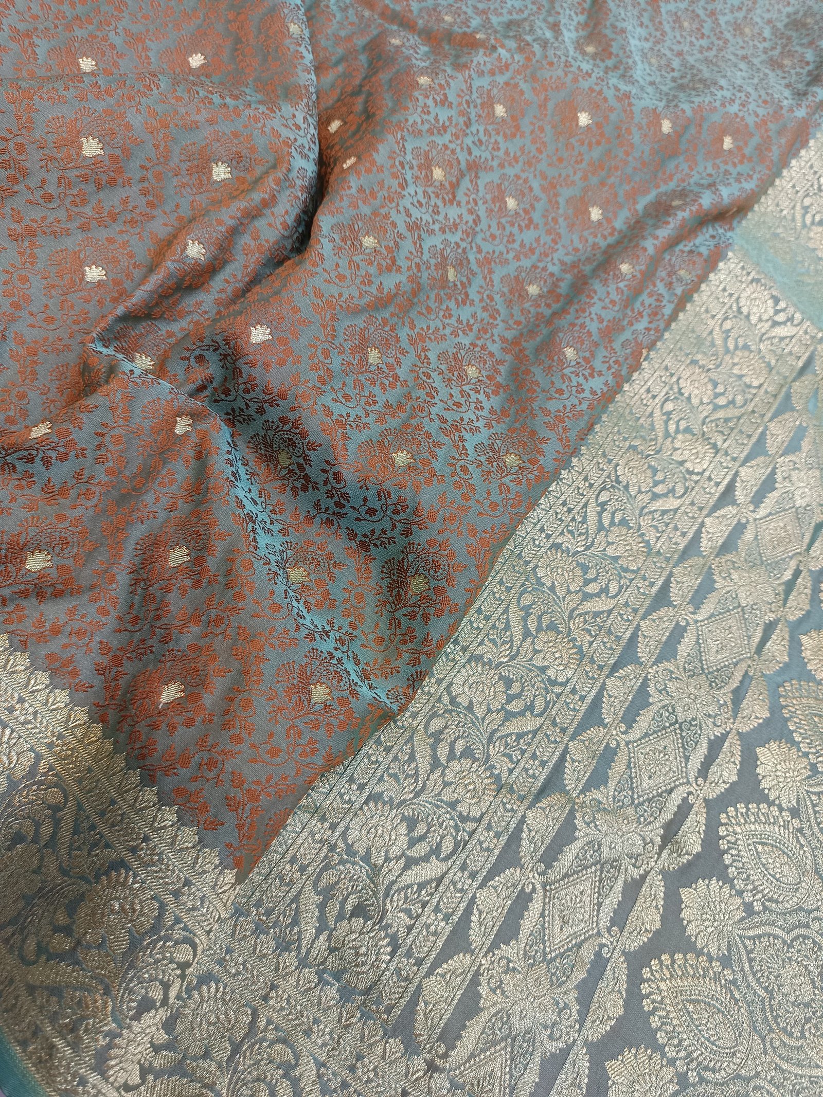 Banarasi mashru katan silk image 3