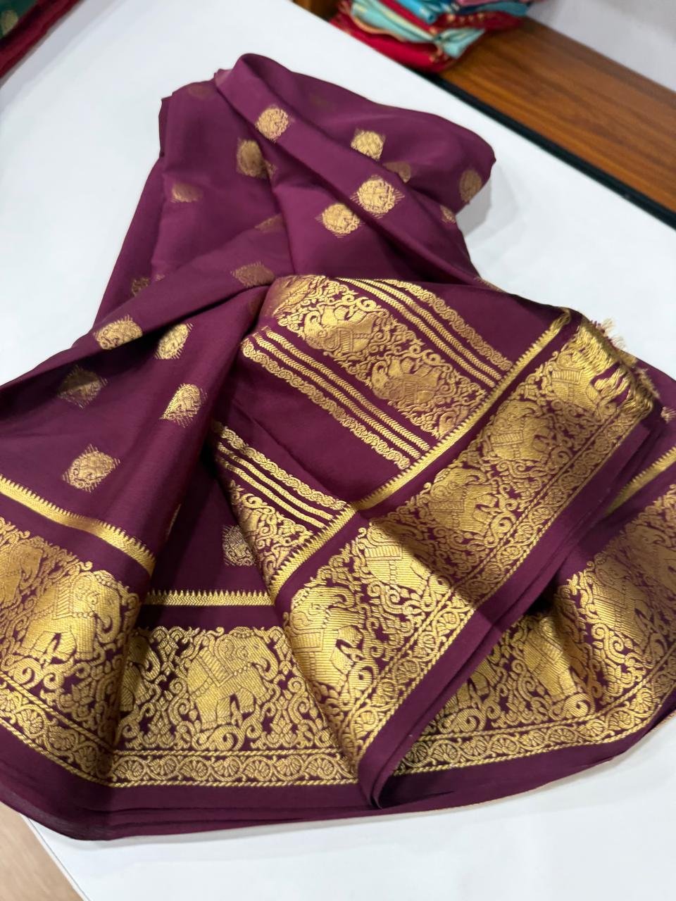 5 Pure Mysore Silk Sarees image 36