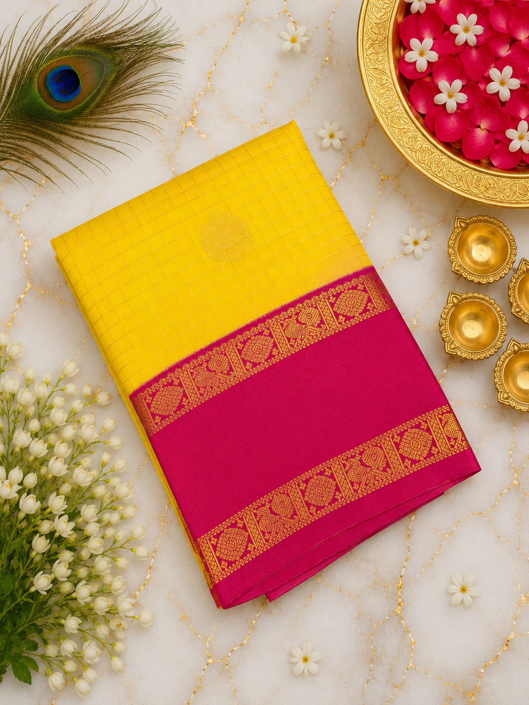 1 Korvai Kanchi Semi Silk Sarees image 16