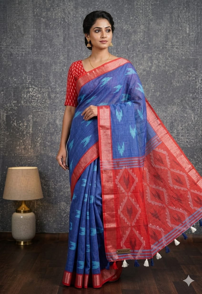 Pure Linen Cotton Sarees image 27