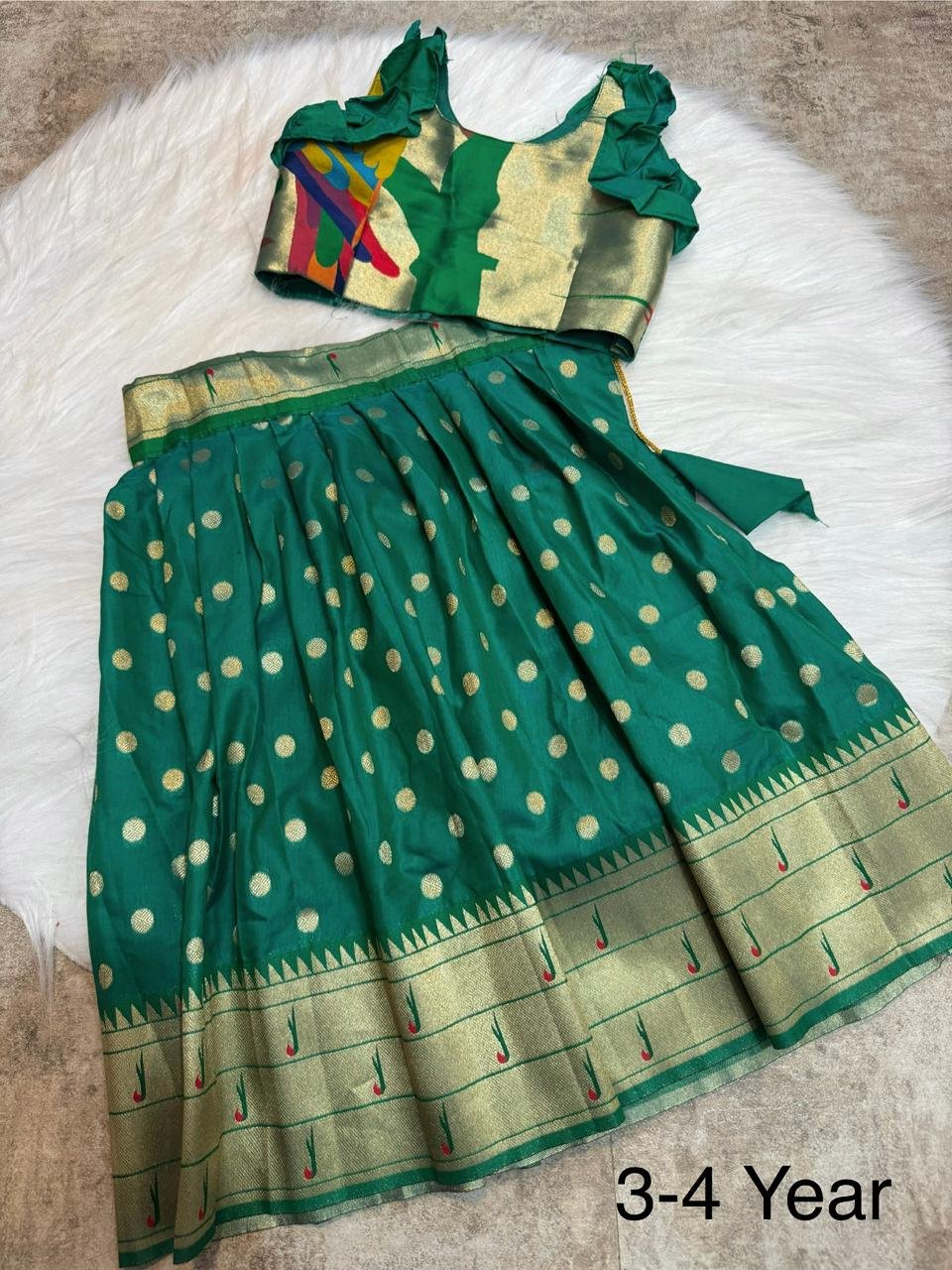 1 Paithani Kids Lehenga image 2