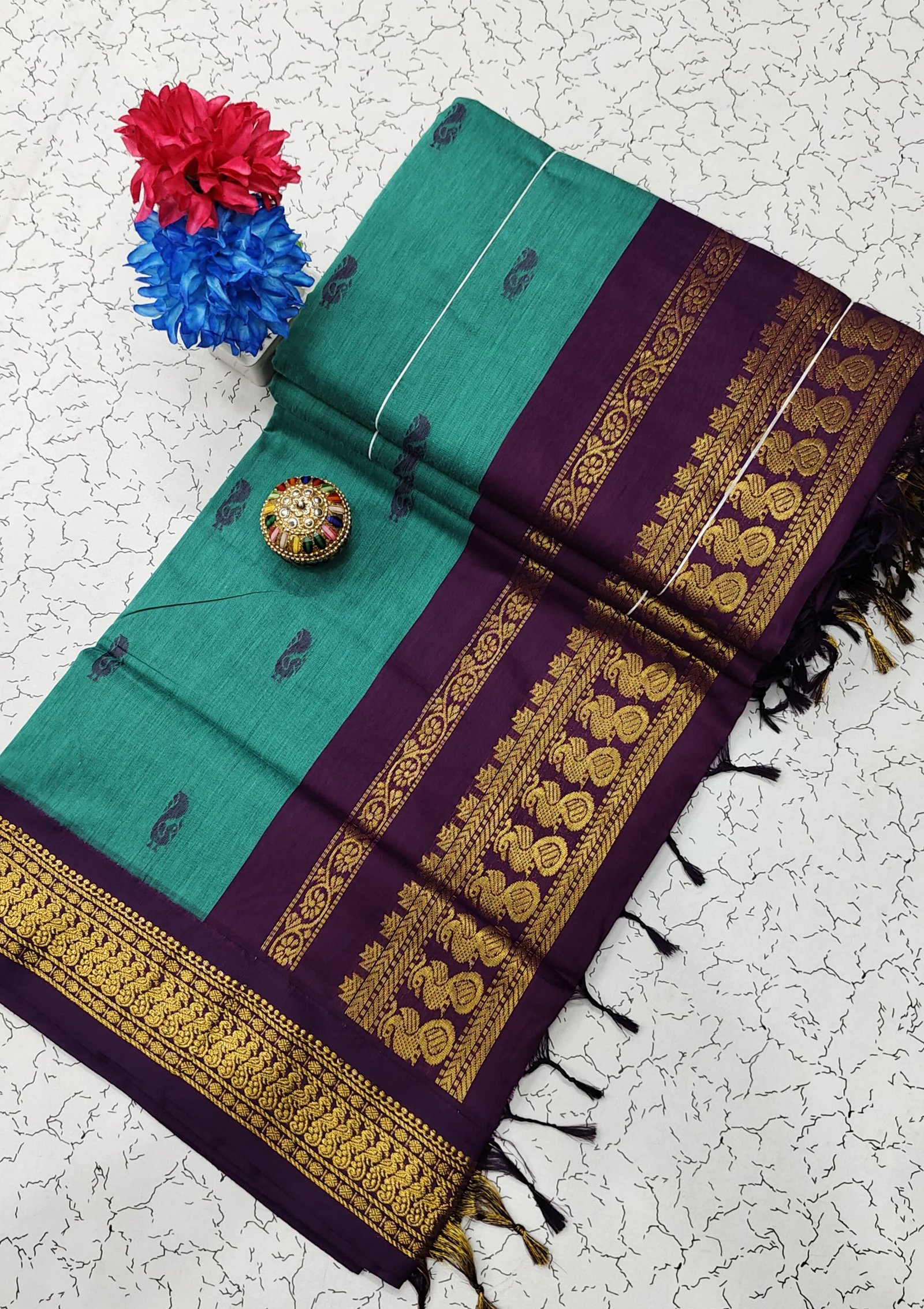 Kalyani Cotton Saree ( BUTTA) image 4