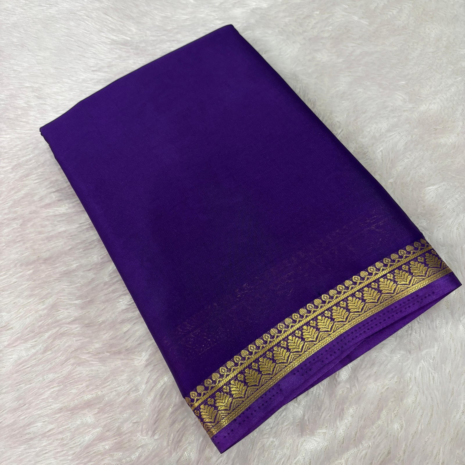 Premium Semi Mysore Silk Sarees with Piping Border image 5