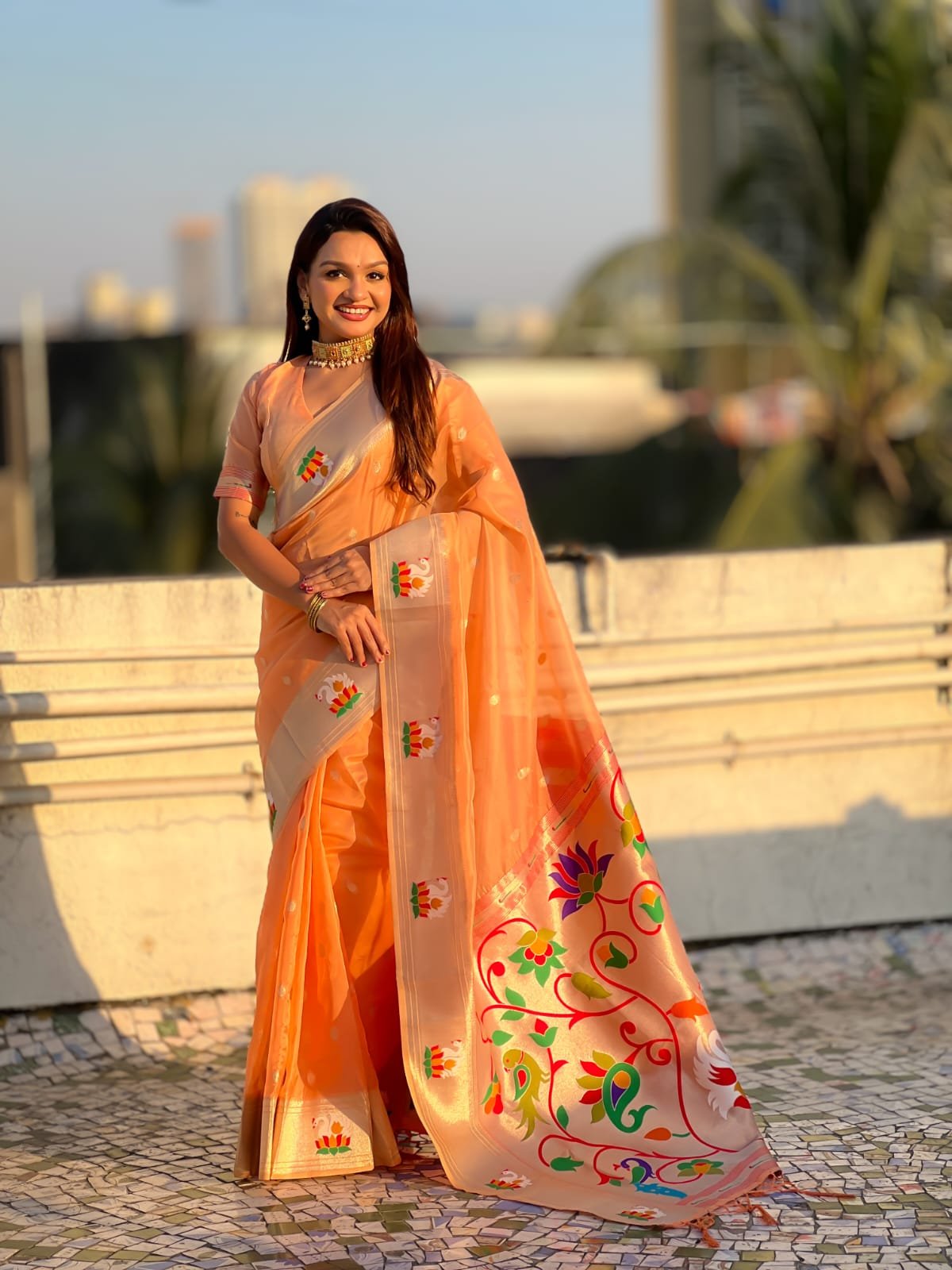 Soft Organza Sarees With Butti image 6