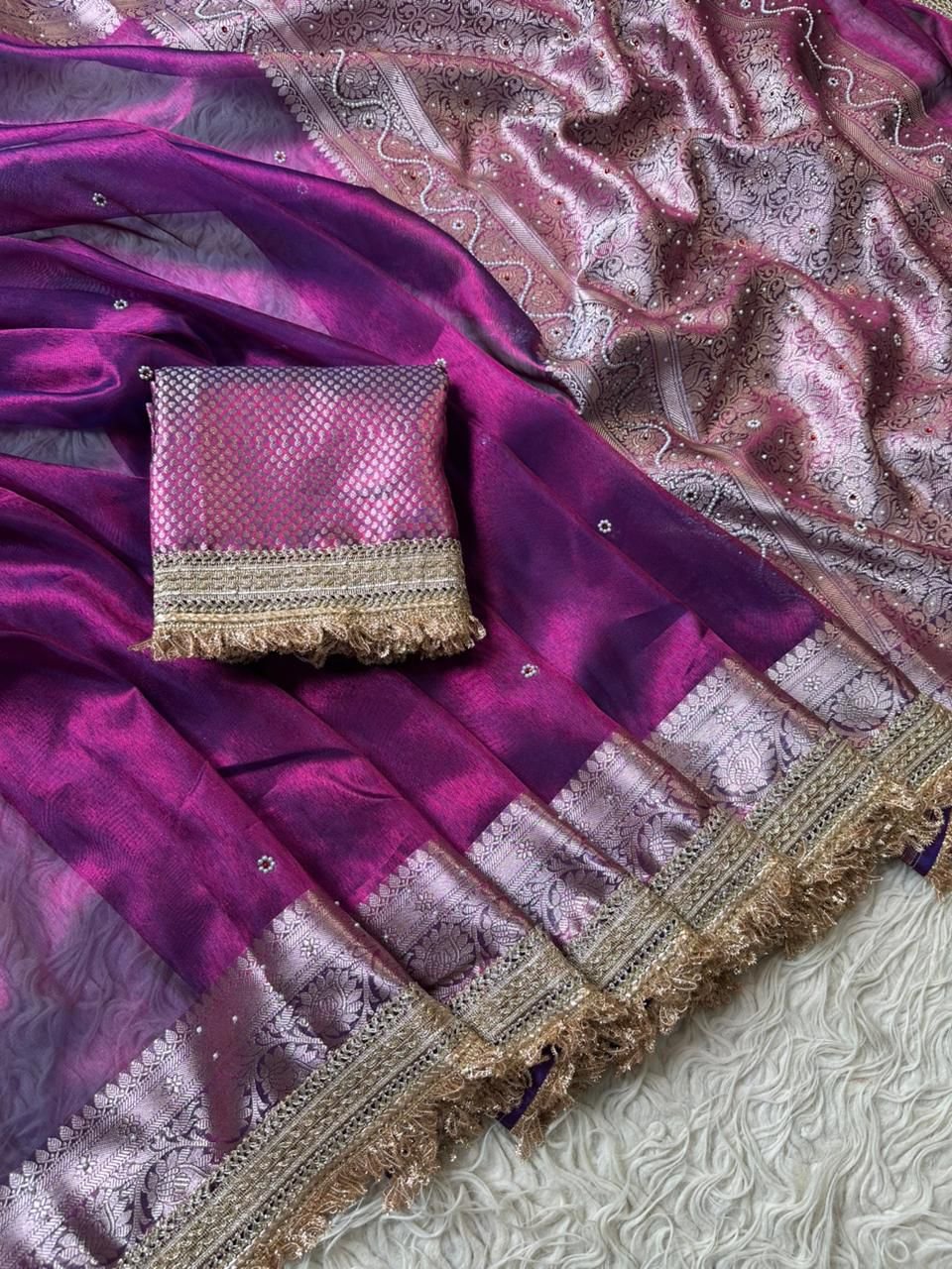 5 Banarasi Tissue Silk image 19