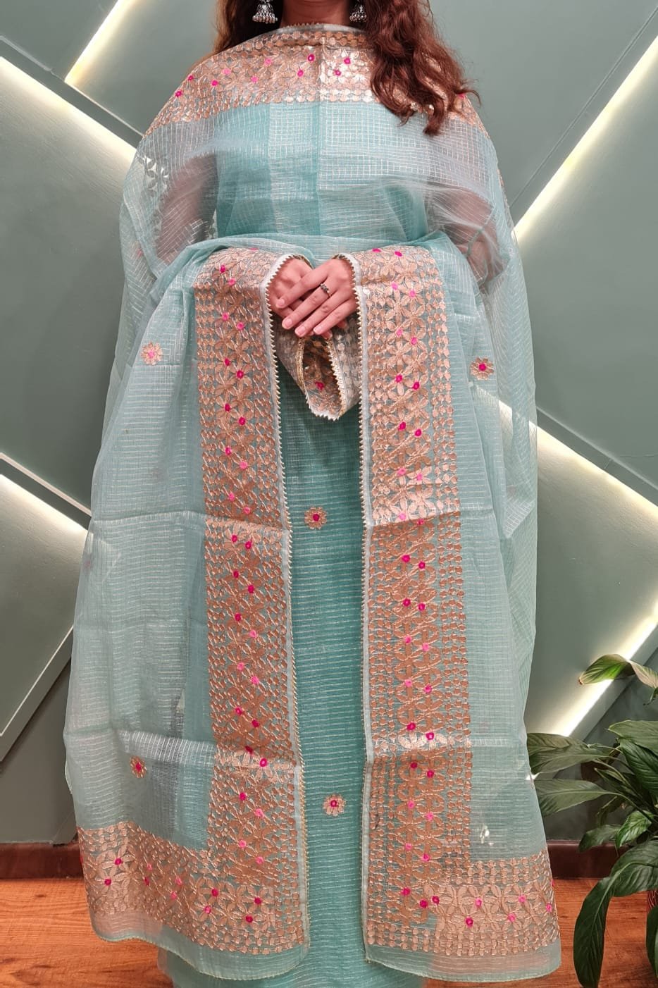 Premium Kota Doria Dress Material image 11