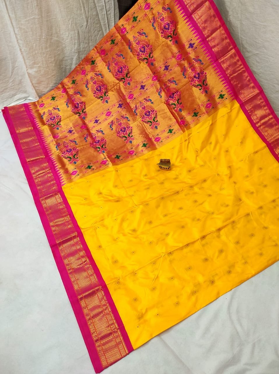 Karnful Pdiyal Paithani Pure Silk image 6