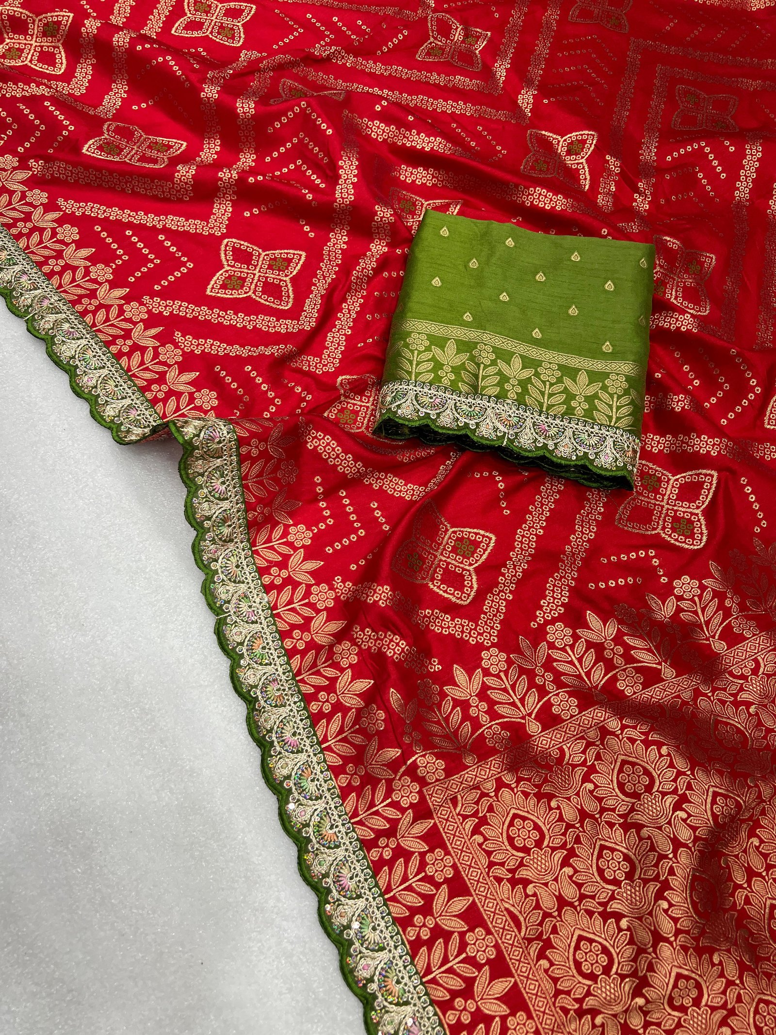 Heavy Dola Silk Saree image 6