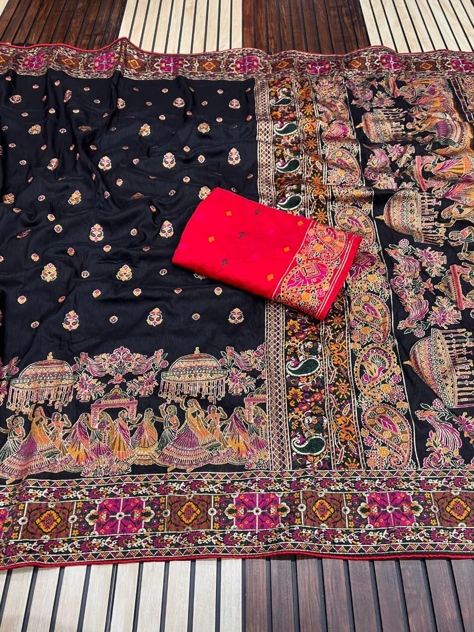 14 rajwadi pashmina saree image 3