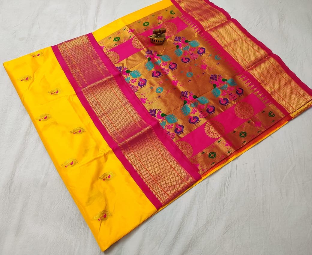 Kadiyal Paithani Pure Silk image 19
