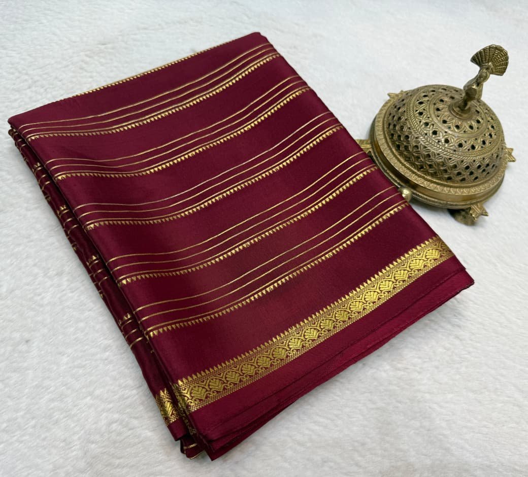 Semi Mysore Silk Sarees image 9