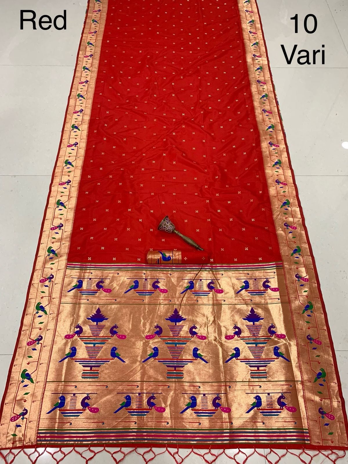 10 Vaar Bridal Paithani Saree image 12