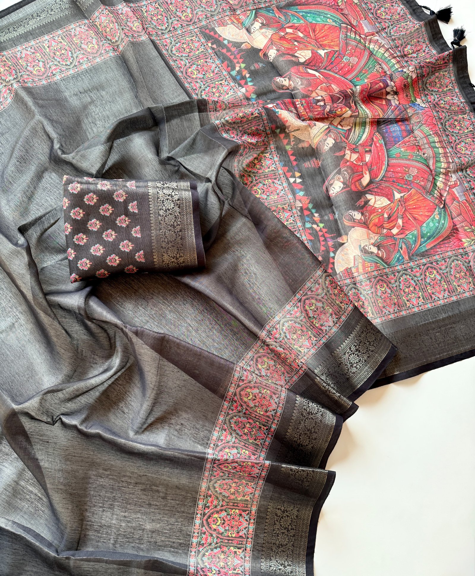 Pure Tissue Erod Silk Jaquard Weaving Saree image 2