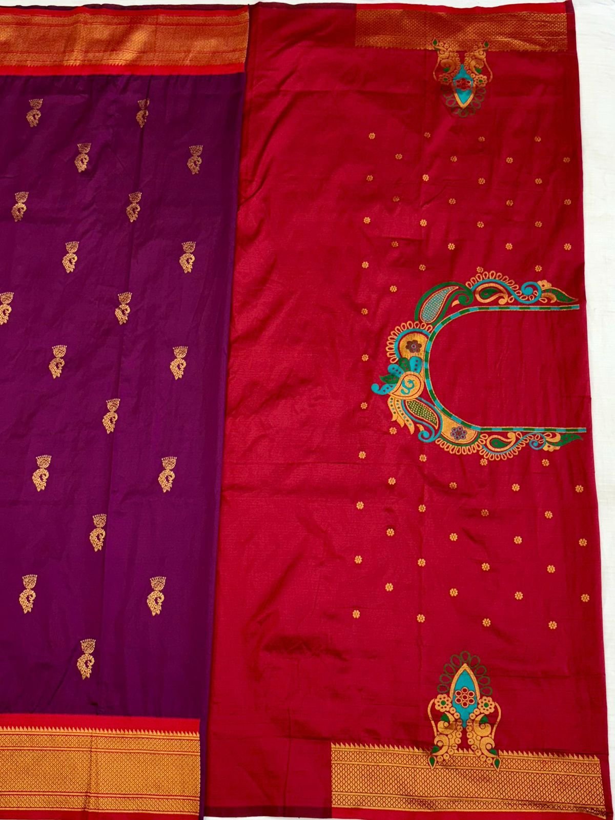 Mayuri Zhumka Kadiyal Paithani image 17