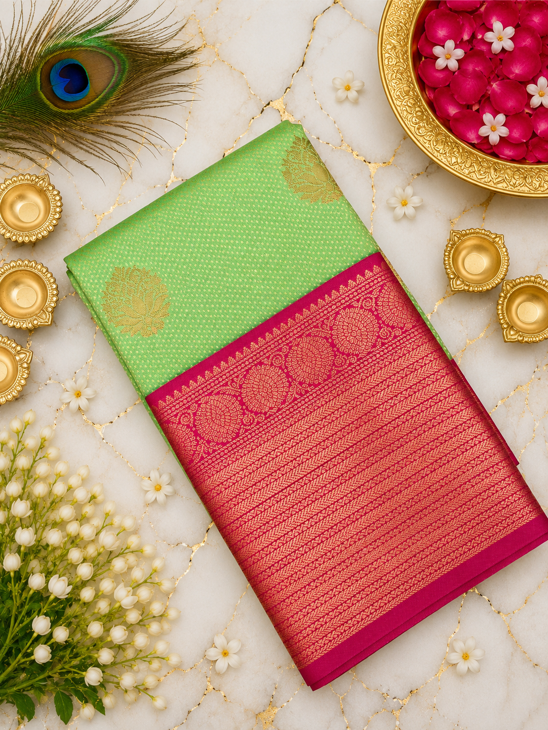 1 Korvai Kanchi Semi Silk Sarees image 3