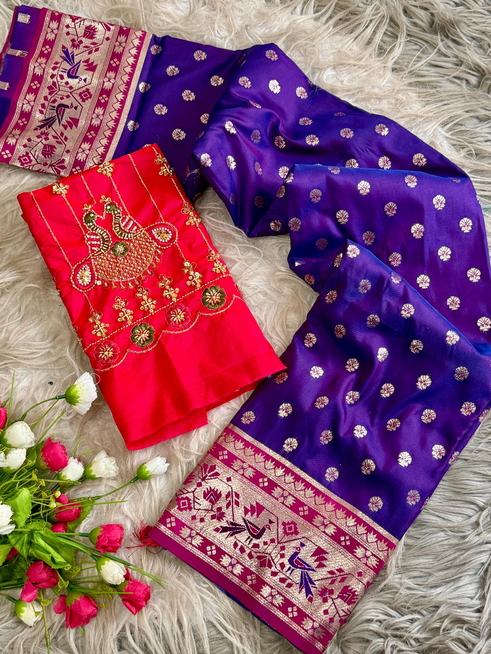 Kalanjali Paithani With Aari Work Blouse image 26