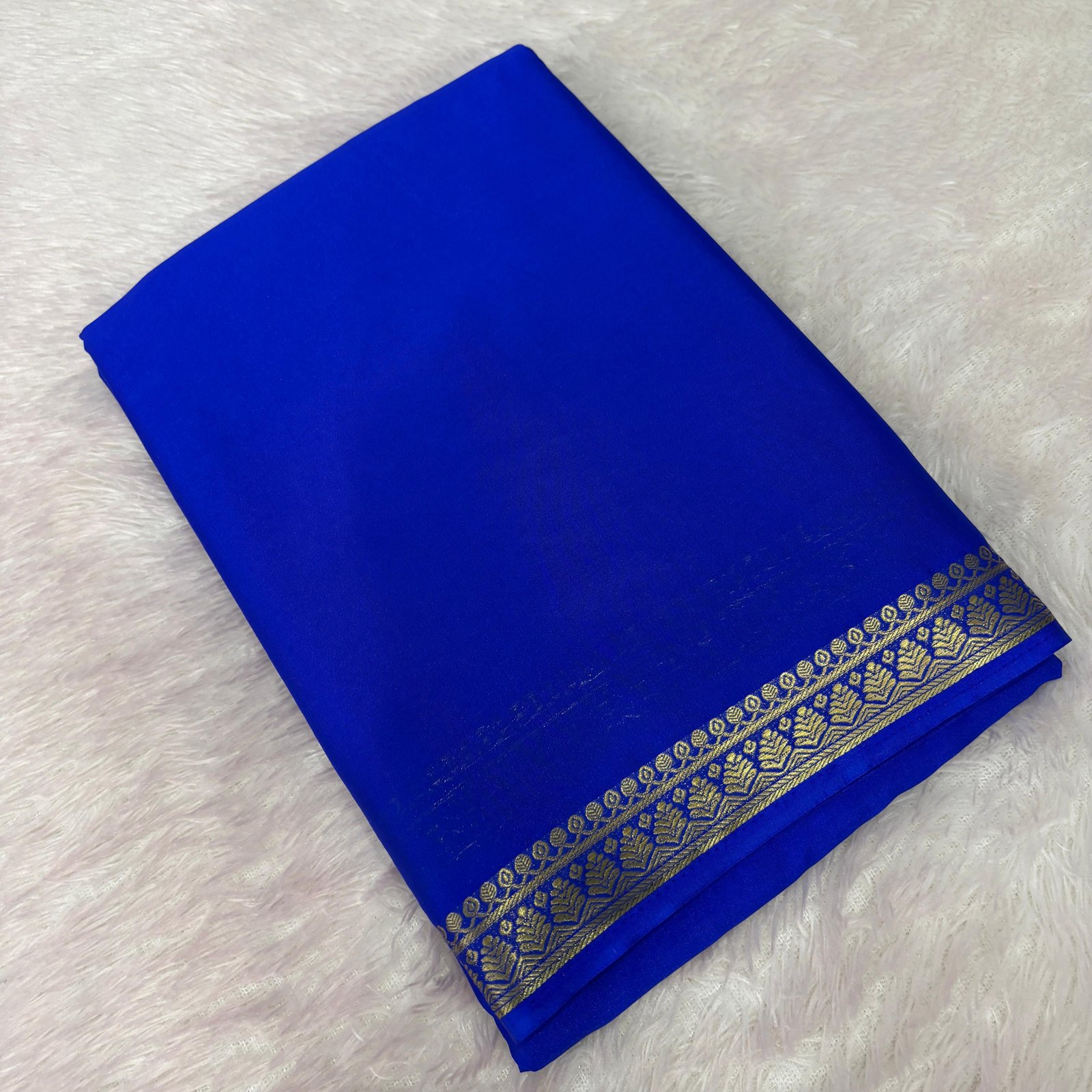 Premium Semi Mysore Silk Sarees with Piping Border image 2