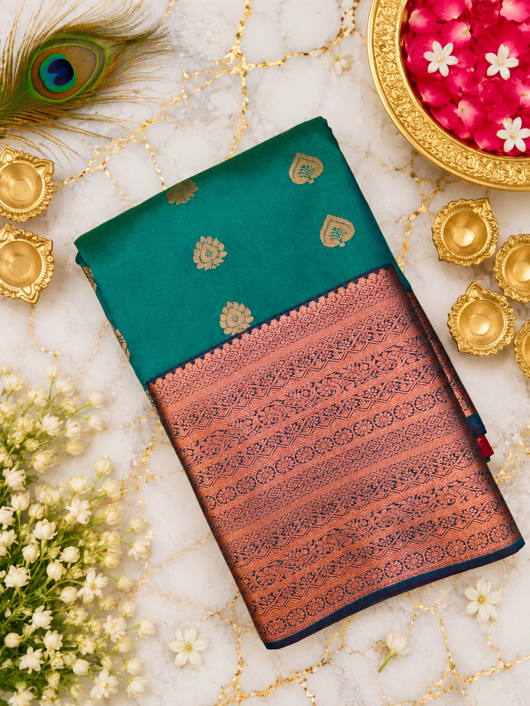 7 Korvai Kanchi Semi Silk Sarees image 3