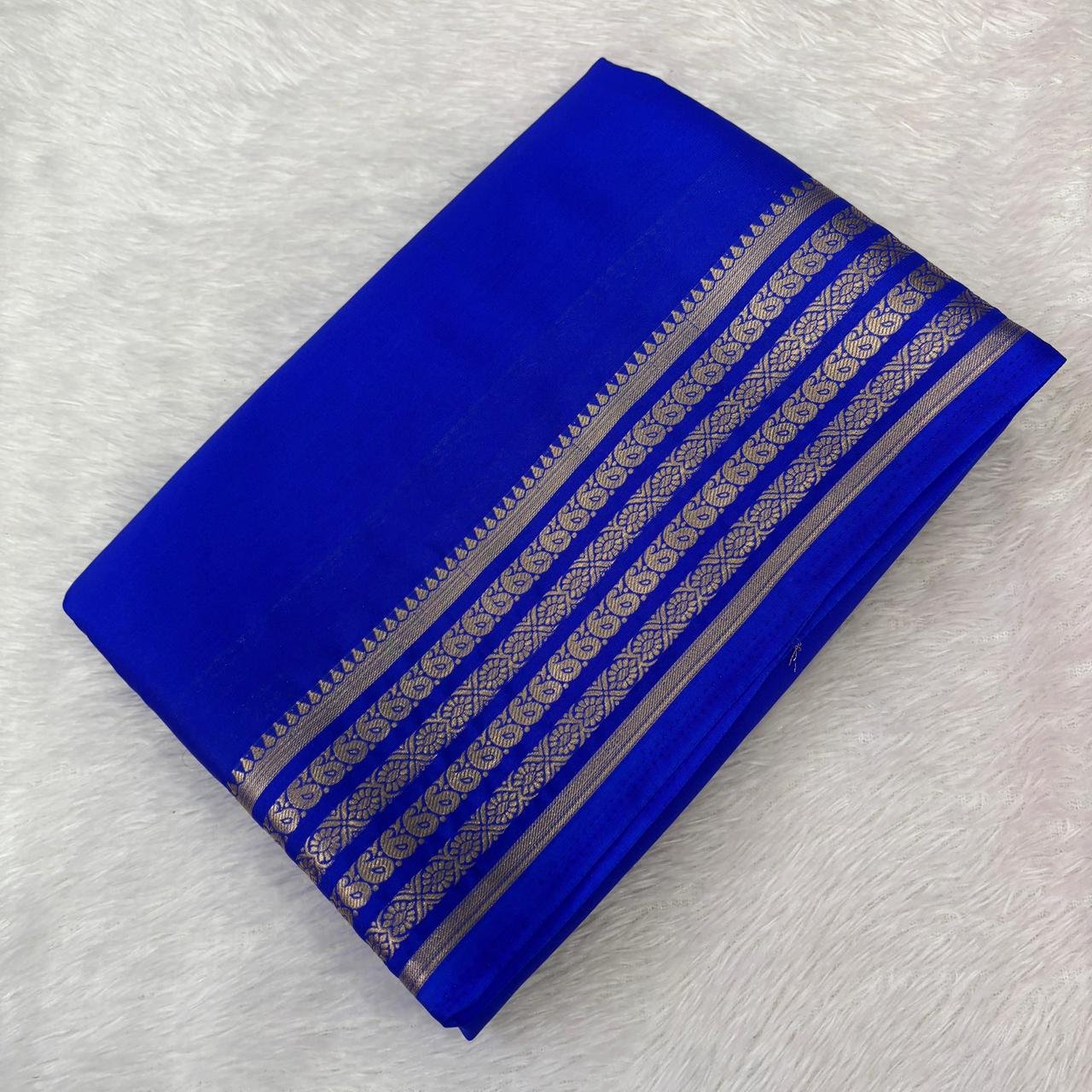 Semi Mysore Crepe Silk Sarees image 9