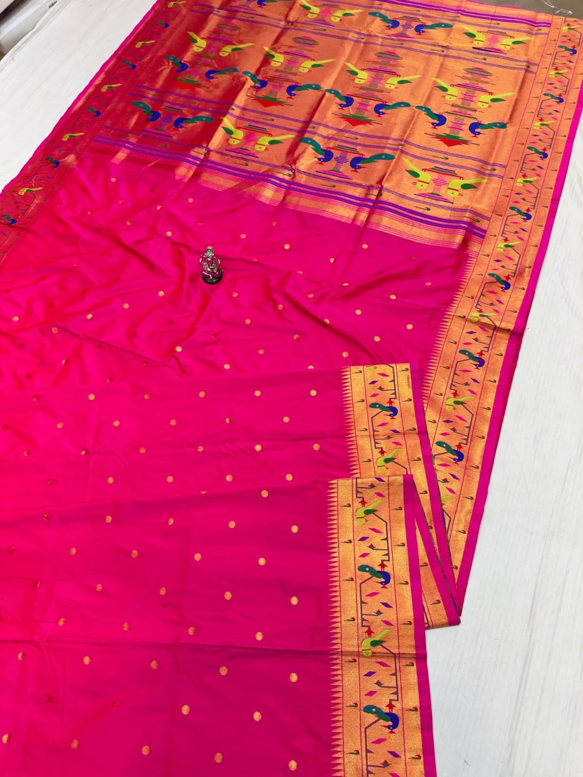 Mor Popat Brocade Paithani image 15
