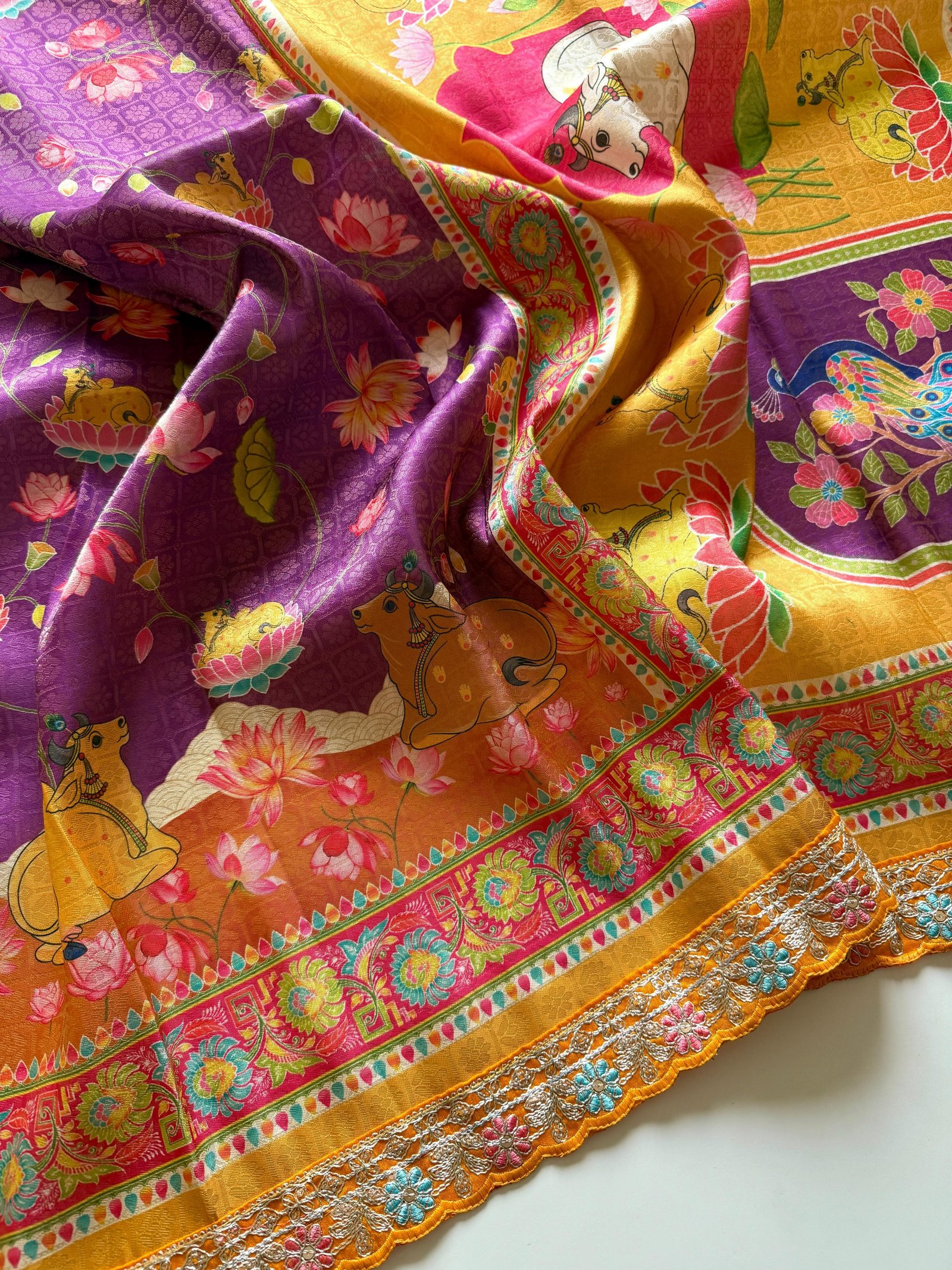 Dola Crepe Jacquard Weaving Saree image 7