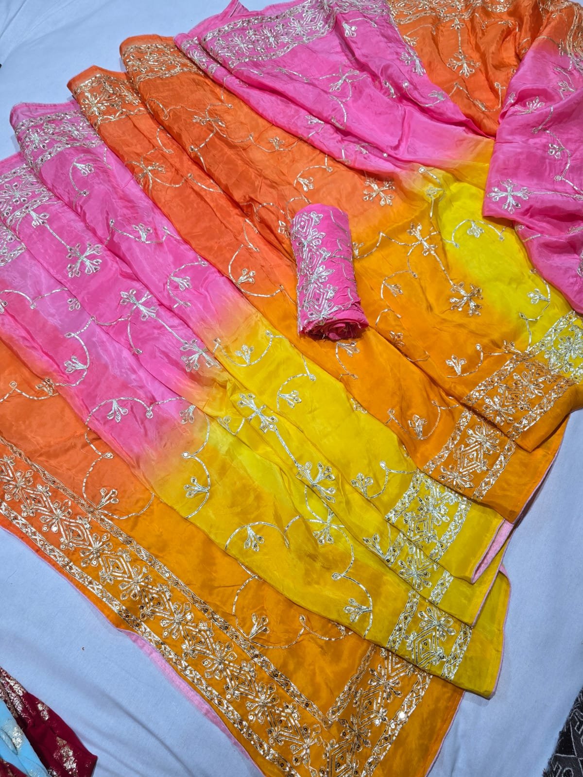 Upada Silk Gota Patti Saree image 3