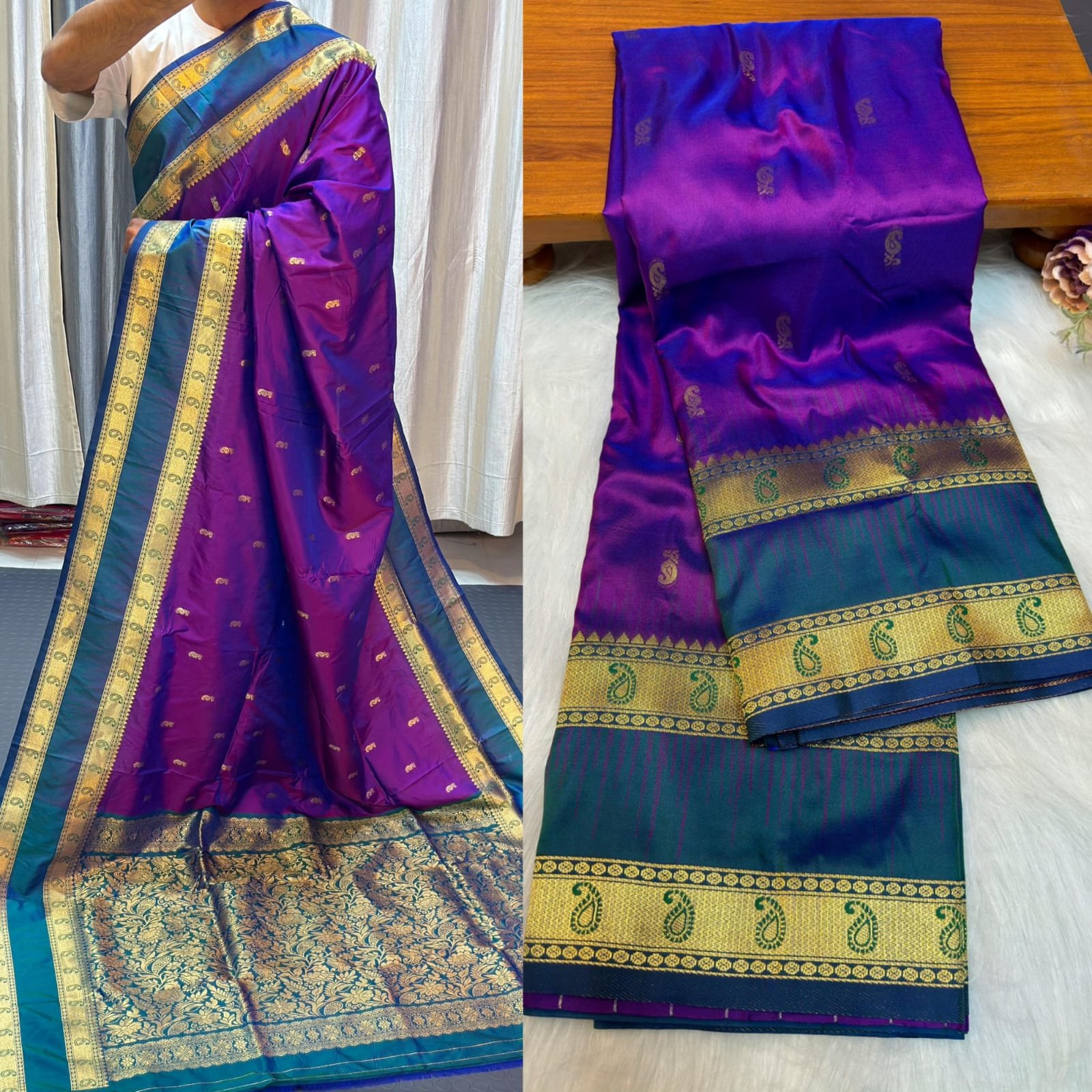 Kanjivaram Paithani Saree image 4