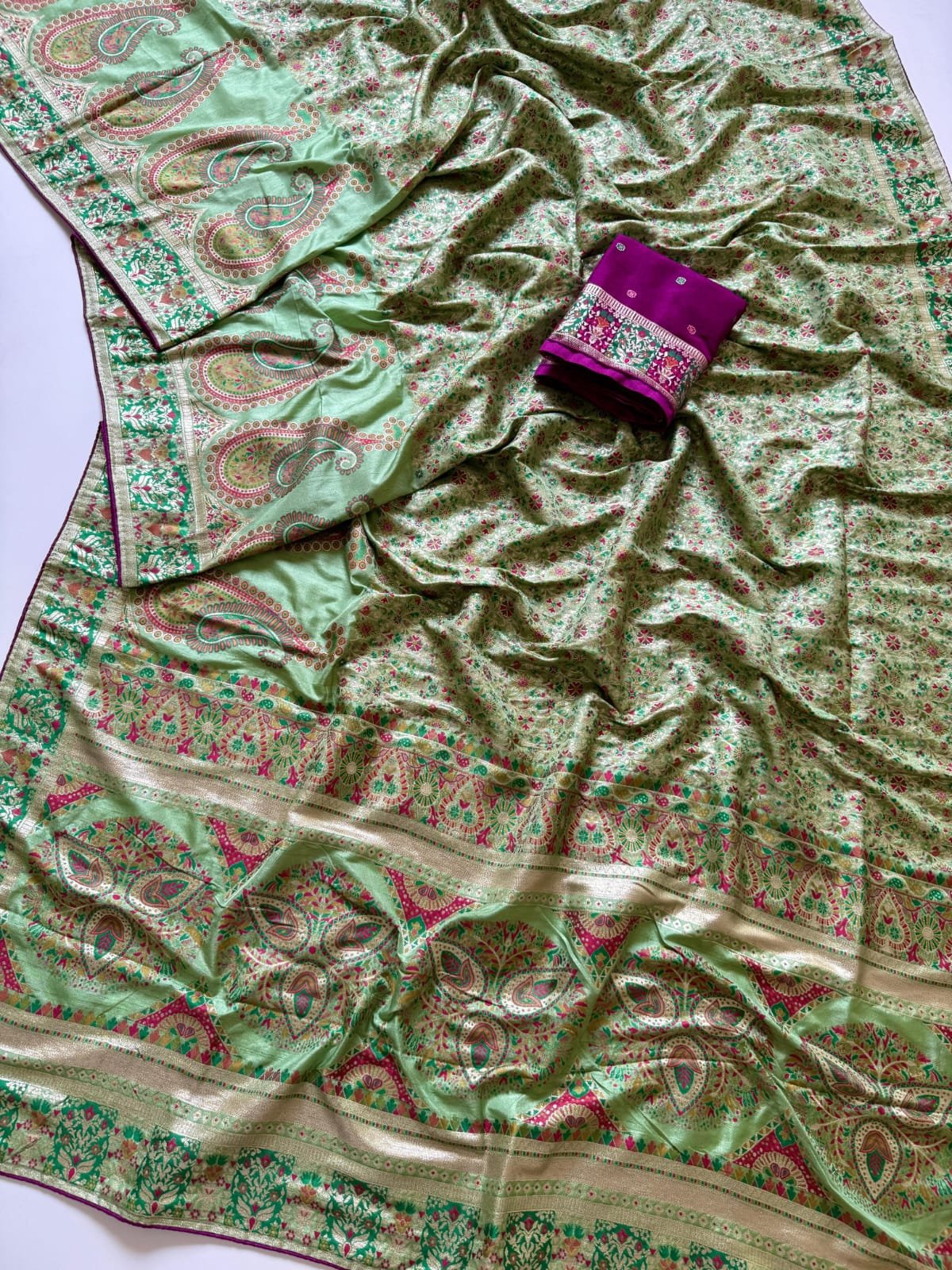 4 Pure Nylon Viscos Kasmiri Pashmina Silk image 5