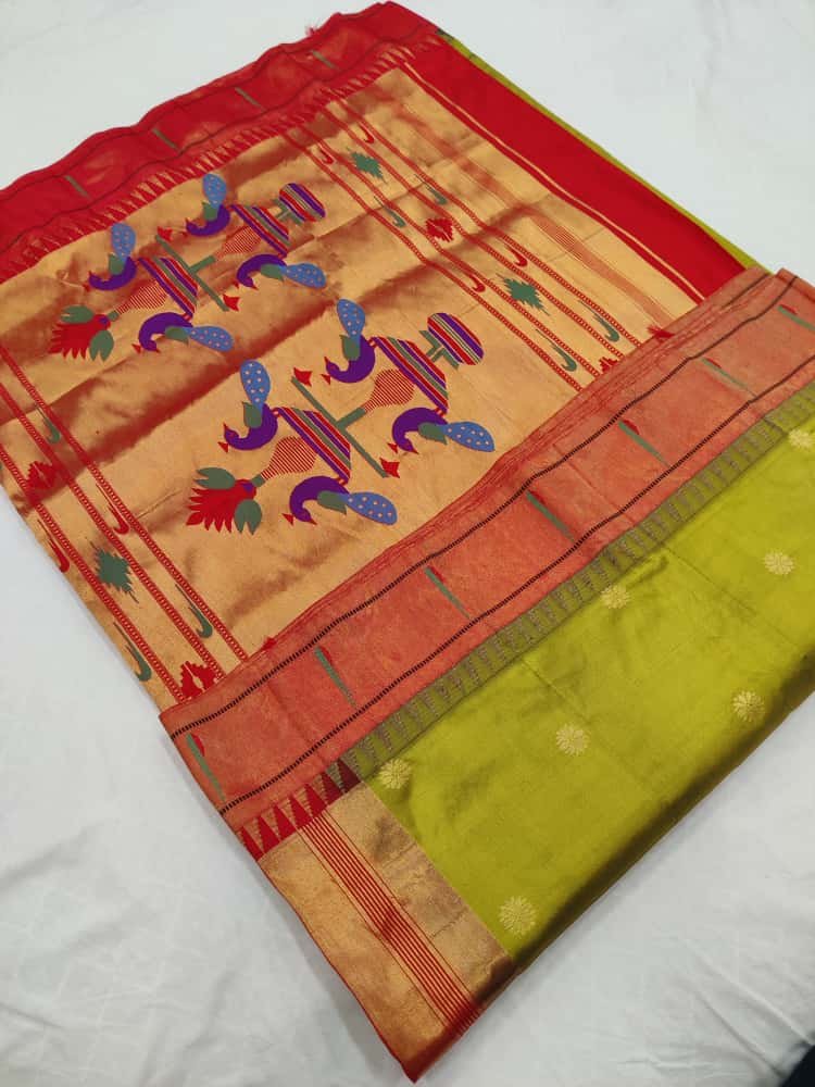 Muniya Paithani Pure Silk image 17