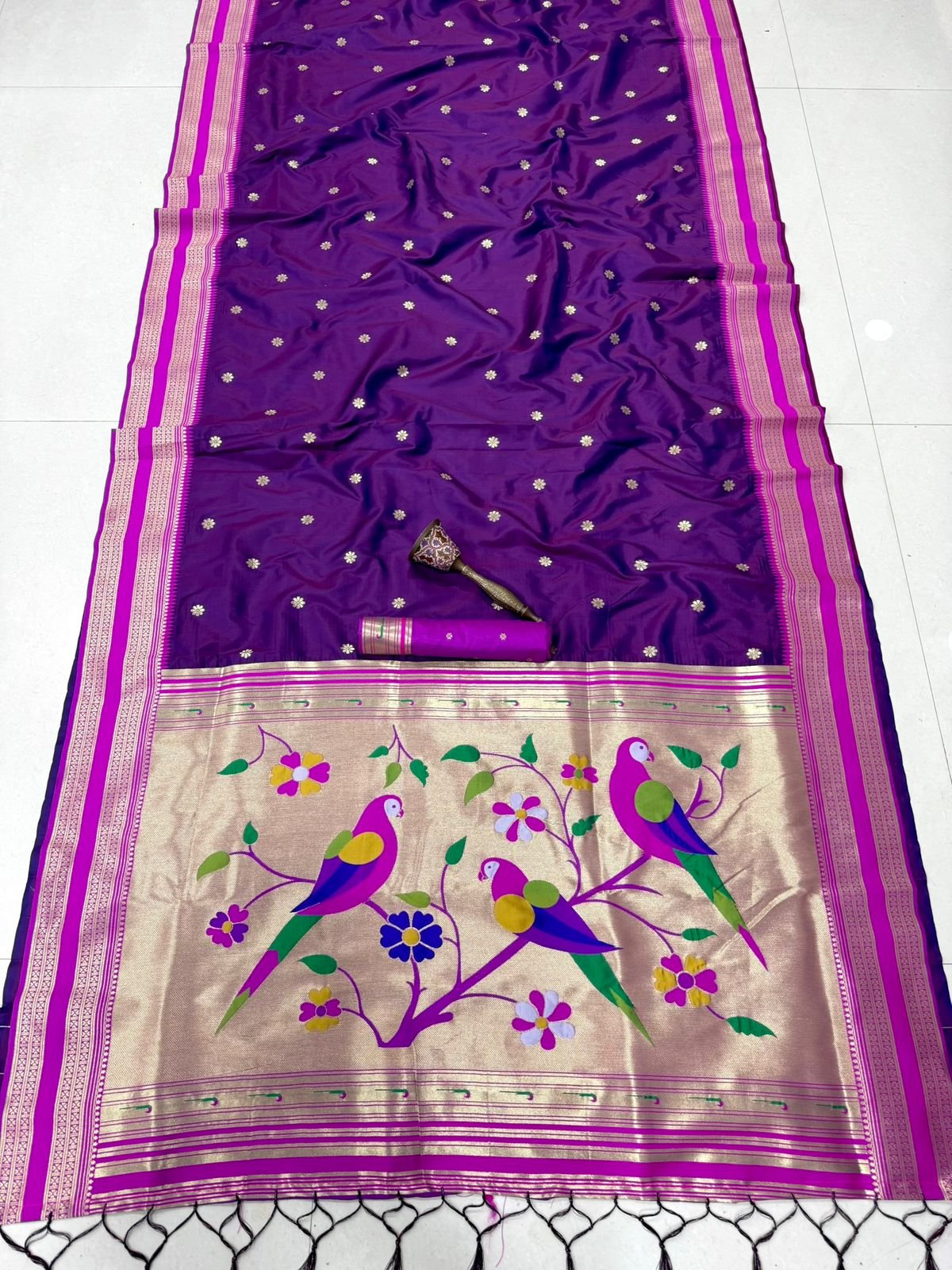 9 Vaar Narayanpet Paithani image 16