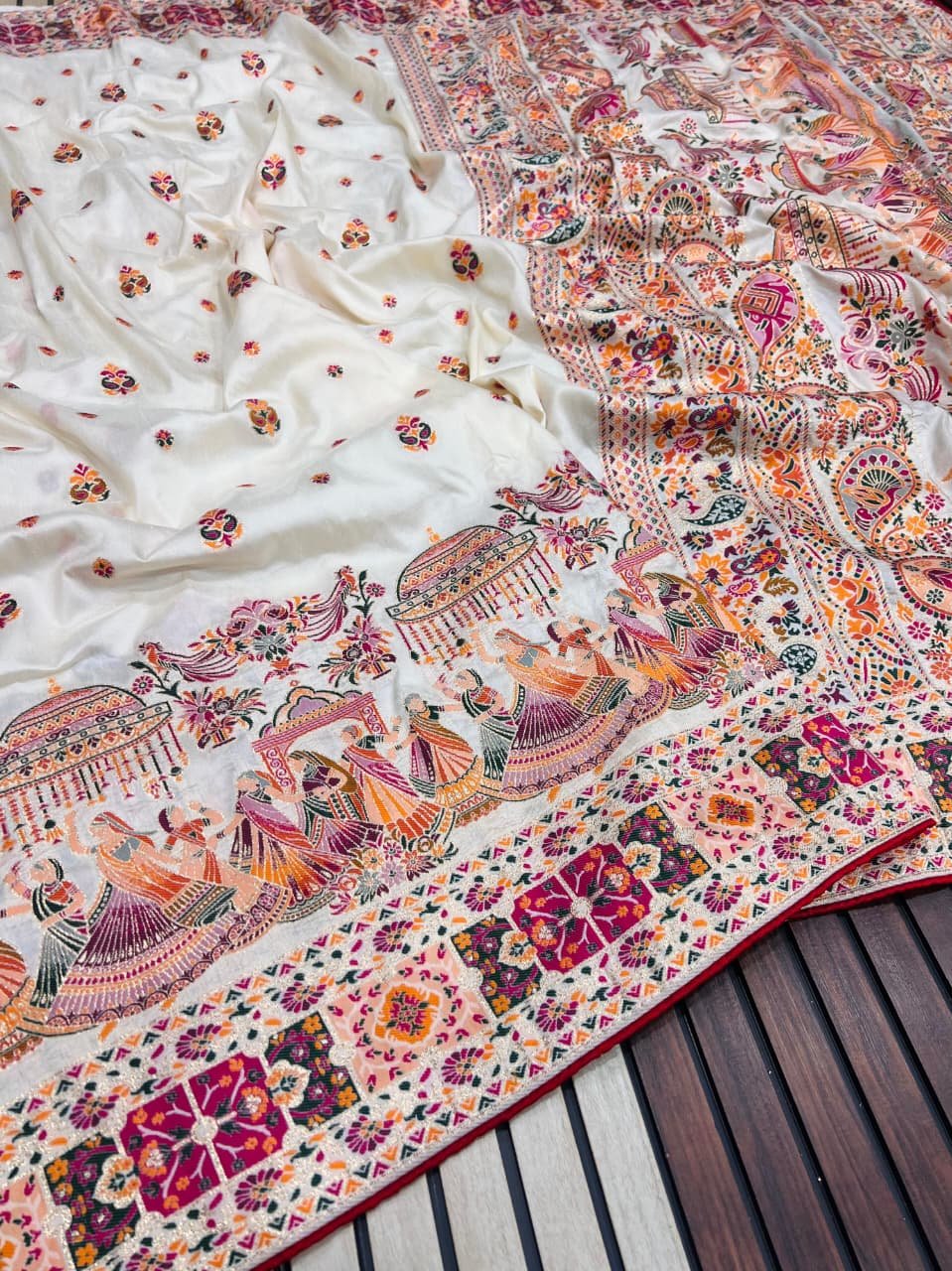 14 rajwadi pashmina saree image 15