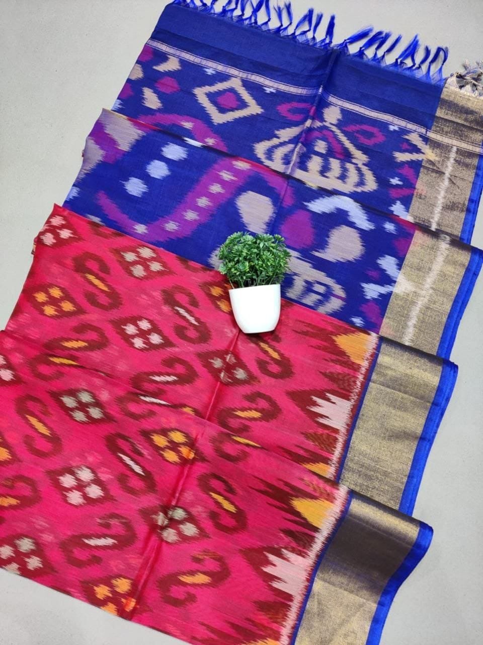Single Ikkat Sico Cotton Sarees image 6