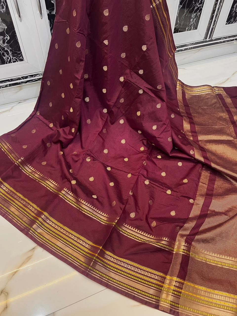 Banarasi Self Tone Semi Silk image 7