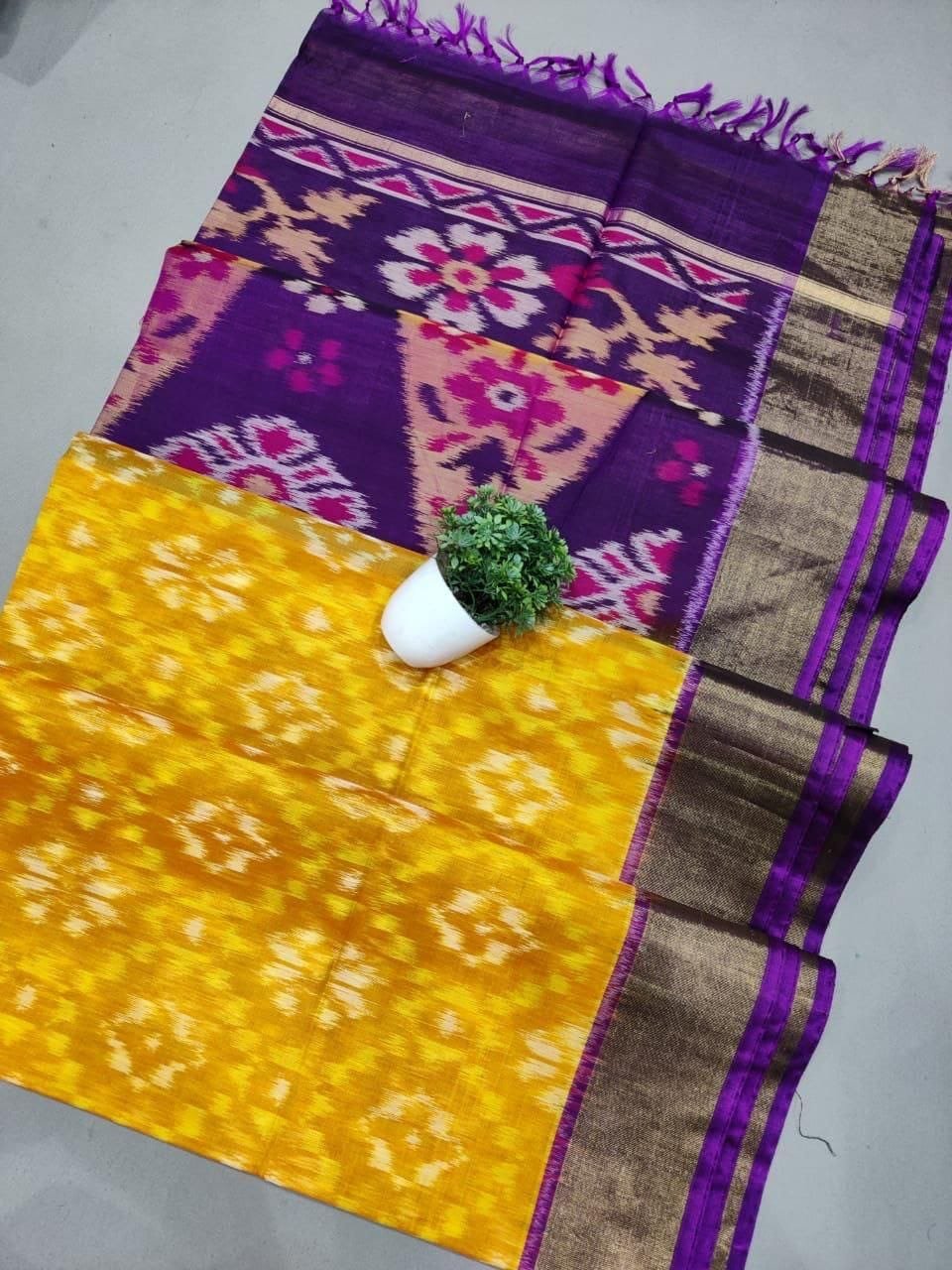 Single Ikkat Sico Cotton Sarees image 11