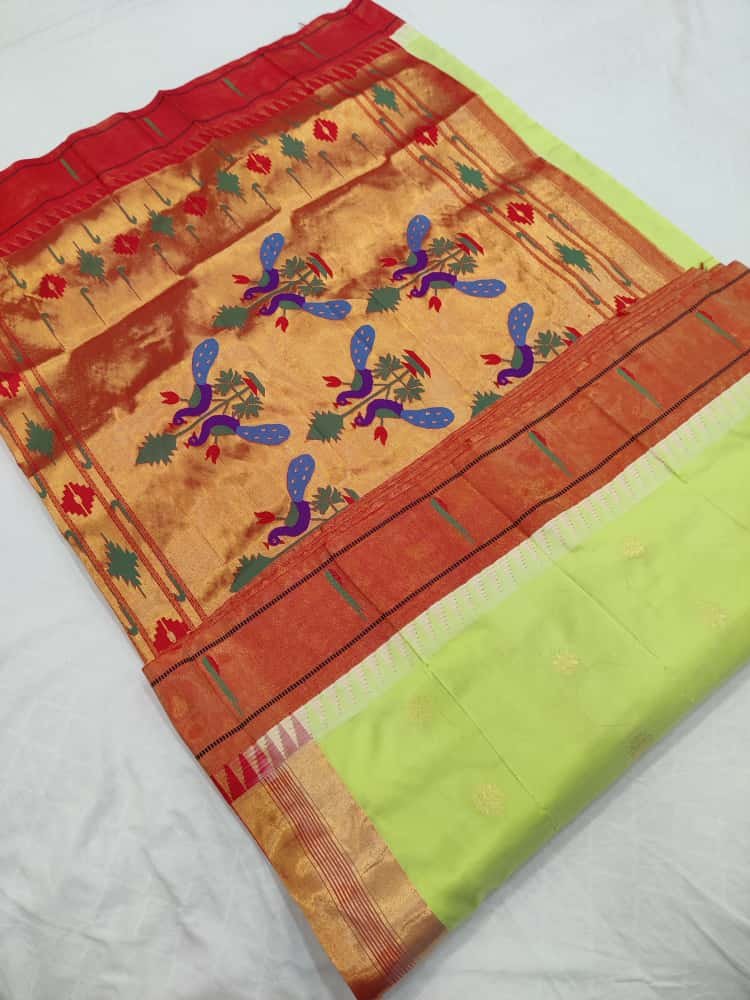 Muniya Paithani Pure Silk image 13